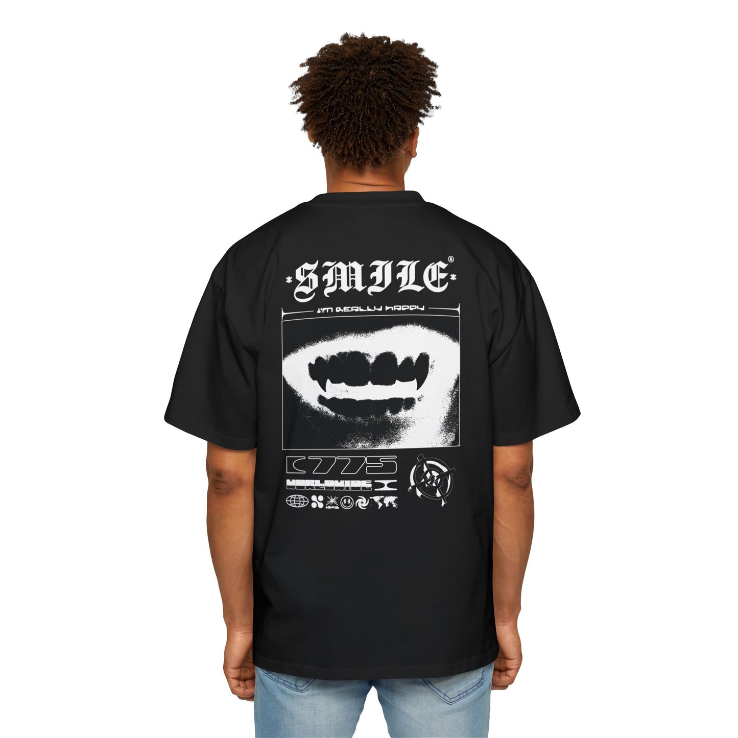Vampire Smile Oversized T-shirt - Dark Grin