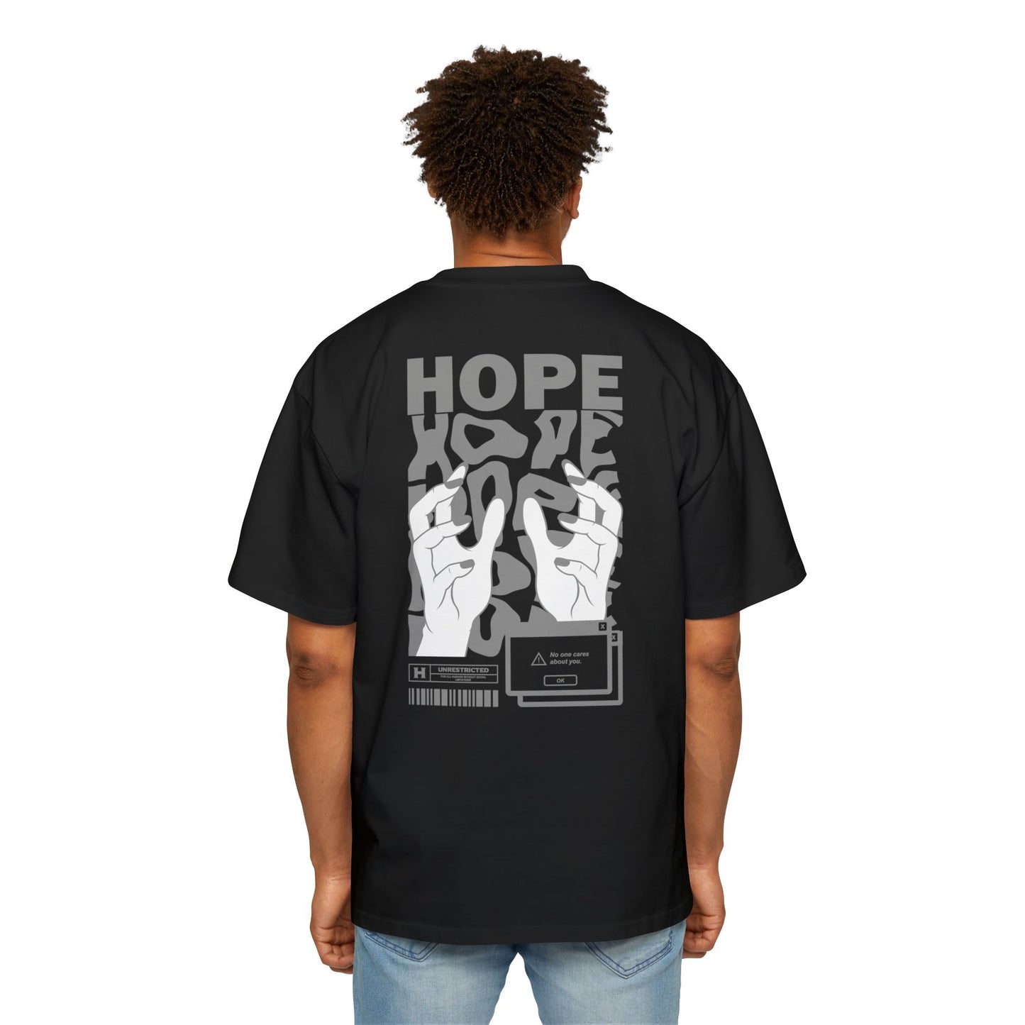 HOPE Oversized Graphic T-Shirt | 240 GSM Heavy Cotton | Unisex Streetwear Tee