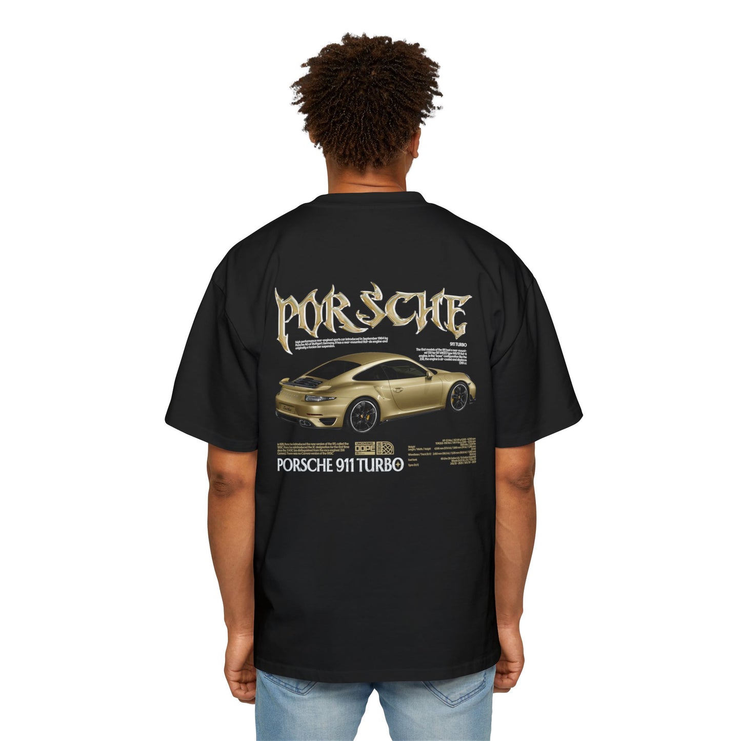 Porsche 911 Turbo Oversized Graphic T-Shirt | 240 GSM Premium Cotton | Unisex Streetwear Tee