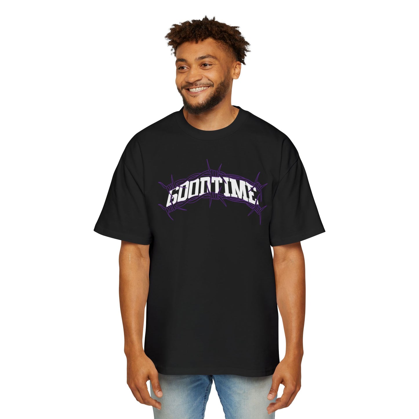 Barbed Wire 'GOODTIME' Black T-shirt - Edgy Vibe