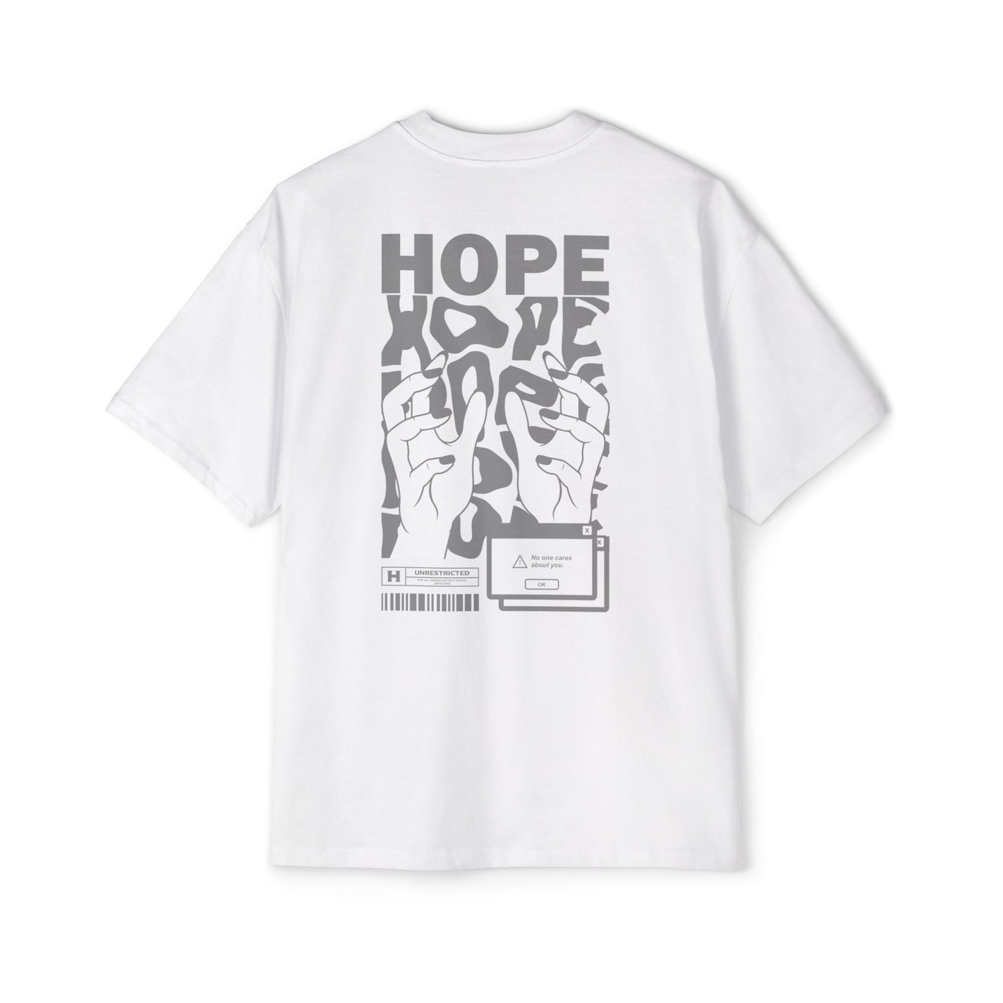 HOPE Oversized Graphic T-Shirt | 240 GSM Heavy Cotton | Unisex Streetwear Tee