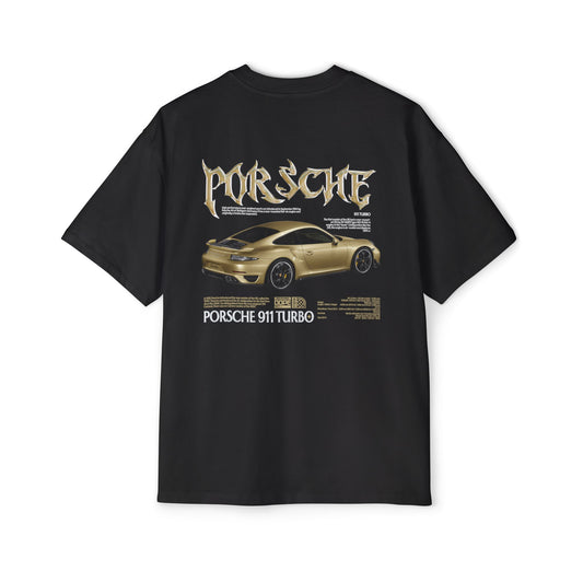 Porsche 911 Turbo Oversized Graphic T-Shirt | 240 GSM Premium Cotton | Unisex Streetwear Tee