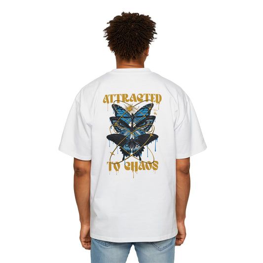 Attracted to Chaos Butterfly Tee - Gold/White Drip