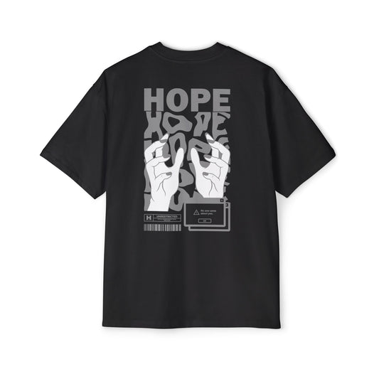 HOPE Oversized Graphic T-Shirt | 240 GSM Heavy Cotton | Unisex Streetwear Tee
